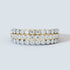 Round Lab-Grown Diamond Pavé Wide Half-Eternity Ring in Yellow Gold